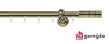 Kovové garnýže jednořadé 19mm - ASPEN CYLINDER mosazné