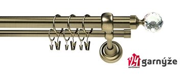 Kovové garnýže dvouřadé 25 a 19mm - ROMA Beluna crystal, chromové