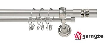 Kovové garnýže dvouřadé 25 a 19mm - ROMA Lanso crystal, chromové