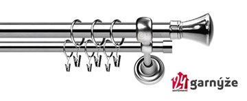 Kovové garnýže dvouřadé 25 a 19mm - ROMA Liberty nerezové