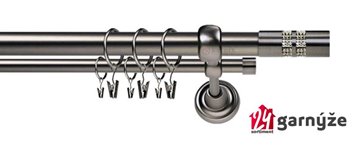 Kovové garnýže dvouřadé 25 a 19mm - ROMA Lanso crystal antracitové