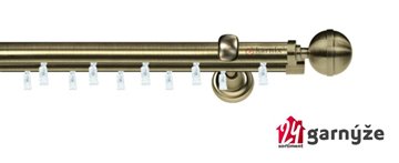 Kovové garnýže dvouřadé 19mm - ASPEN ELEGANT mosazné