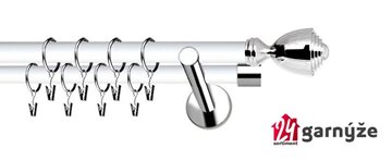 Kovové garnýže dvouřadé moderní 19 a 19mm - Extra AVANTI nerezové, bílé