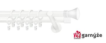 Kovové garnýže dvouřadé moderní 25 a 19mm - LIBERTY bílé