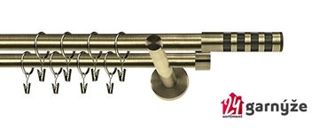 Kovové garnýže dvouřadé moderní 16 a 16mm - DAKOTA PREMIUM, mosazné
