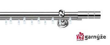 Kovové garnýže dvouřadé 19mm - ASPEN CYLINDER nerezové