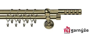 Kovové garnýže dvouřadé 16 a 16mm - ROMA DAKOTA mosazné