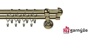 Kovové garnýže dvouřadé 16 a 16mm - ROMA KNOFLÍK mosazné