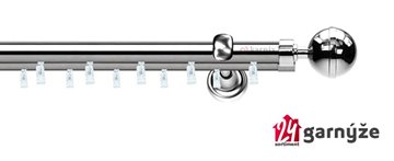 Kovové garnýže dvouřadé 19mm - ASPEN ELEGANT nerezové