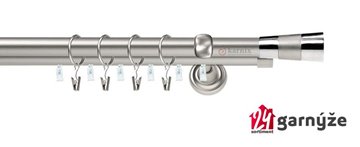 Kovové garnýže dvouřadé s drážkou 19 a 19mm - DORIS Plus chromové