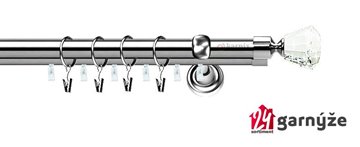 Kovové garnýže dvouřadé s drážkou 19 a 19mm - CLAREX CRYSTAL Plus nerezové
