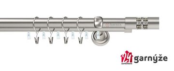 Kovové garnýže dvouřadé s drážkou 25 a 19mm - LANSO CRYSTAL Plus chromové