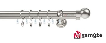 Kovové garnýže dvouřadé s drážkou 25 a 19mm - KOULE Plus chromové