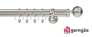 Kovové garnýže dvouřadé s drážkou 25 a 19mm - KOULE ELEGANT Plus chromové