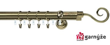 Kovové garnýže dvouřadé s drážkou 25 a 19mm - HÁK Plus mosazné