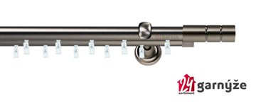 Kovové garnýže dvouřadé 19mm - ASPEN CYLINDER antracitové