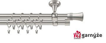 Kovové garnýže dvouřadé stropní 19mm - ROMA CAPRI chrom