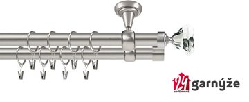 Kovové garnýže dvouřadé stropní 25 a 19mm - ROMA CLAREX CRYSTAL chrom