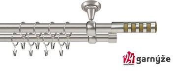 Kovové garnýže dvouřadé stropní 16 a 16mm - ROMA DAKOTA chrom