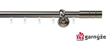 Kovové garnýže jednořadé 19mm - ASPEN CYLINDER antracitové