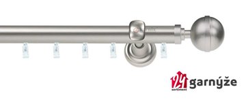 Kovové garnýže jednořadé 25mm - ASPEN KOULE ELEGANT 25mm chromované