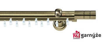 Kovové garnýže dvouřadé 25 a 19mm - ASPEN CYLINDER mosazné