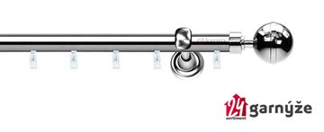 Kovové garnýže jednořadé 19mm - ASPEN ELEGANT nerezové