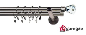 Kovové garnýže dvouřadé 19mm - NEO Clarex crystal antracitové